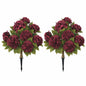 2PCS Artificial Fall Hydrangea Flowers, Outdoor Decorative Plants for Home Decor