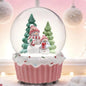 6-in Snowy Snowman Tabletop Figurine with Music, Cake-Shaped Base, Round Snowflake Motif - Holiday Ornament, Festive Gift (Snowy Snowman Figure Christmas Decor, Tabletop Christmas Decor)
