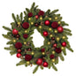 24 inch Christmas Wreath,Artifical Christmas Door Wreaths,Winter Wreath